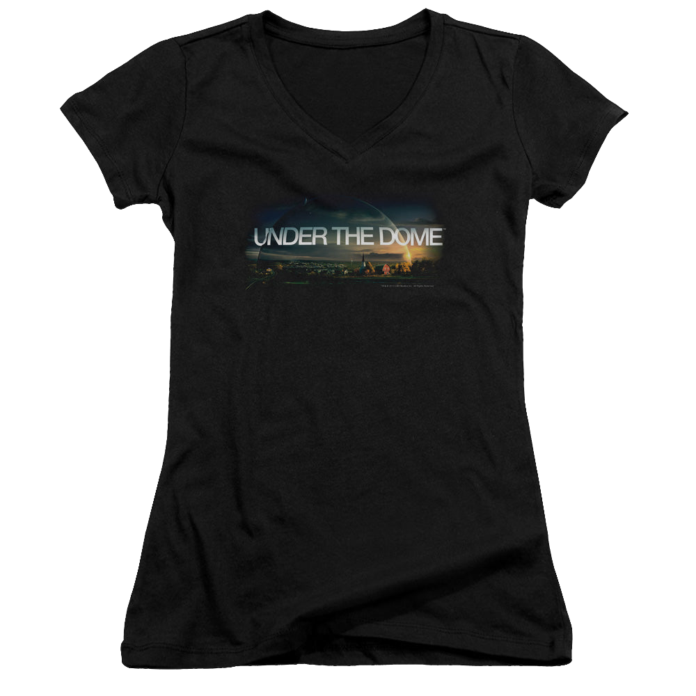 Under the Dome Dome Key Art - Juniors V-Neck T-Shirt Juniors V-Neck T-Shirt Under the Dome