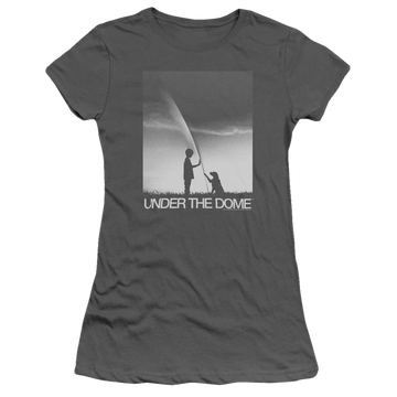 Charcoal juniors t-shirt with Under the Dome Im Speilburg graphic