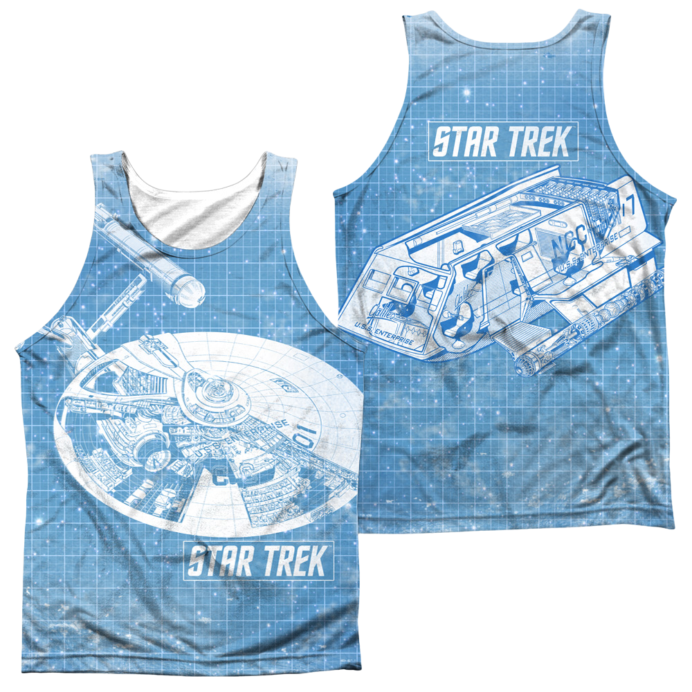 Star Trek Ships Blueprint Men's All Over Print Tank Men's All Over Print Tank Star Trek