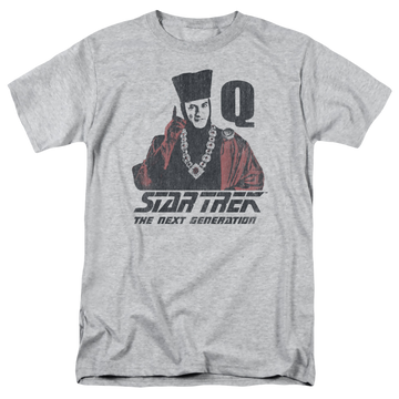 Athletic heather men's regular fit t-shirt with Star Trek Q Point graphic