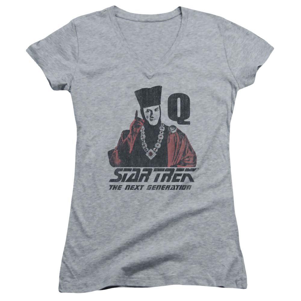 Star Trek Q Point Juniors V-Neck T-Shirt Juniors V-Neck T-Shirt Star Trek