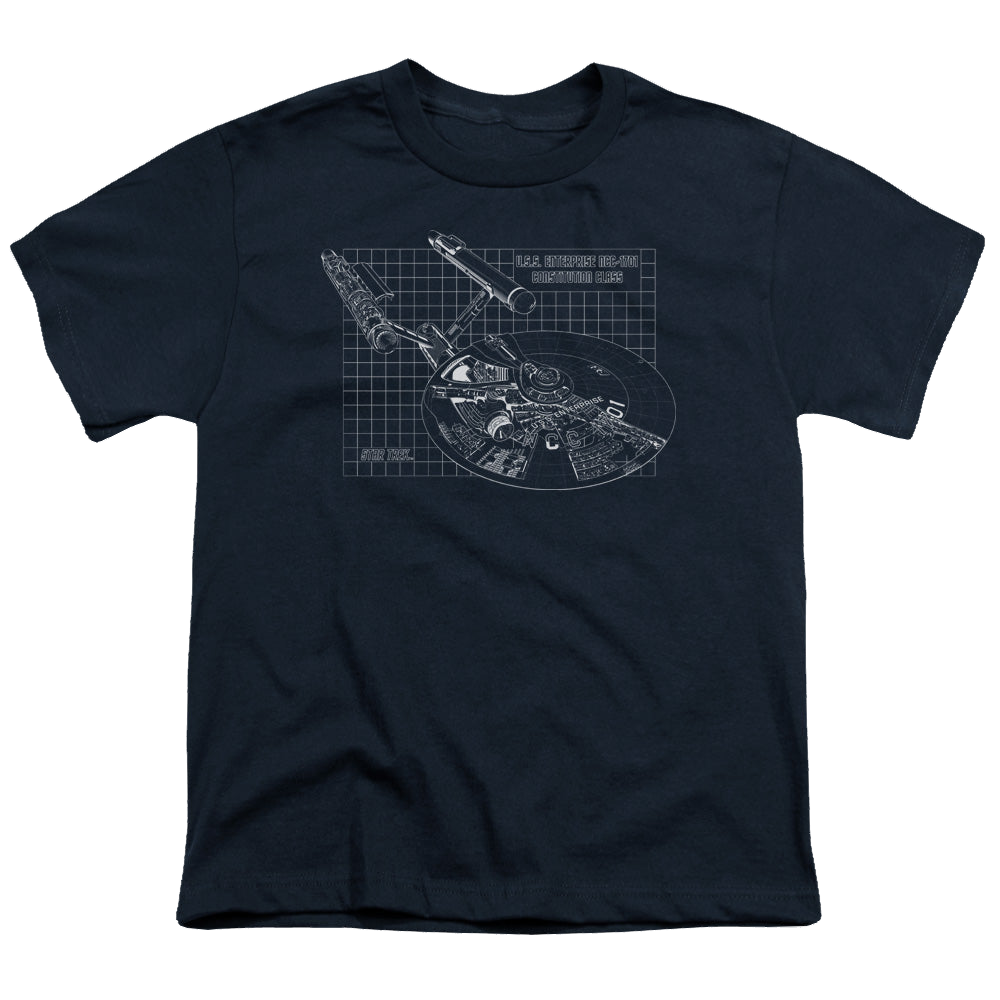 Star Trek The Original Series Enterprise Prints - Youth T-Shirt Youth T-Shirt (Ages 8-12) Star Trek