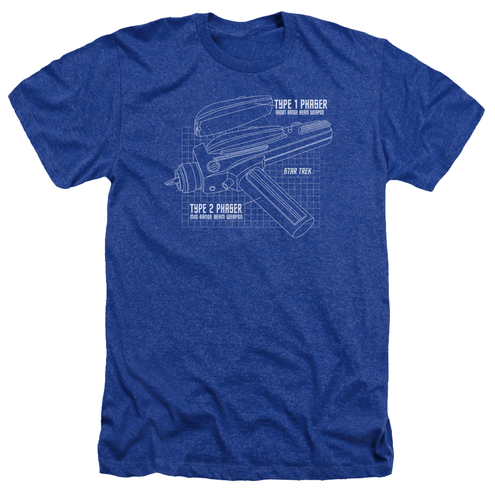 Star Trek Phaser Plans Men's Heather T-Shirt Men's Heather T-Shirt Star Trek