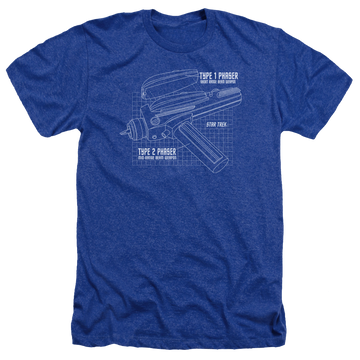 Star Trek Phaser Plans Men's Heather T-Shirt Men's Heather T-Shirt Star Trek