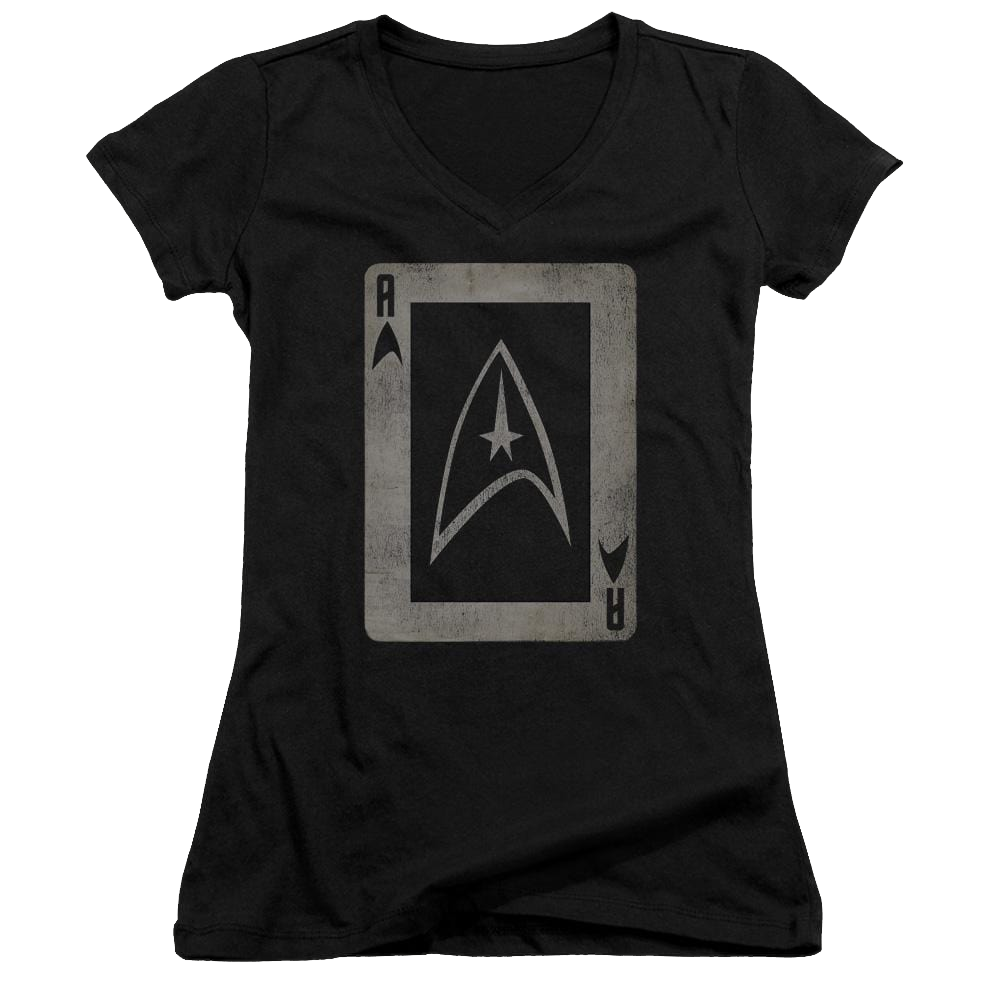 Star Trek Tos Ace Juniors V-Neck T-Shirt Juniors V-Neck T-Shirt Star Trek