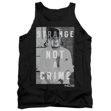 Black men's tank with NCIS Strange graphic