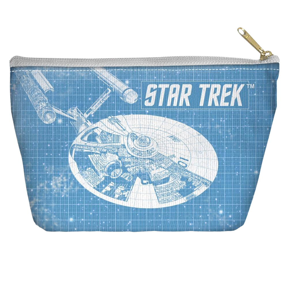 Star Trek The Original Series Enterprise Blueprint - Straight Bottom Accessory Pouch T Bottom Accessory Pouches Star Trek