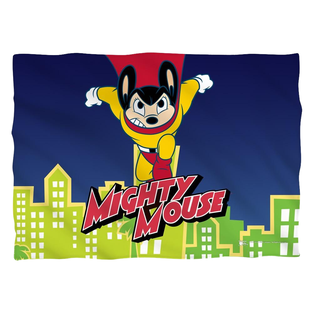 Mighty Mouse City Watch (Front/Back Print) - Pillow Case Pillow Cases Mighty Mouse