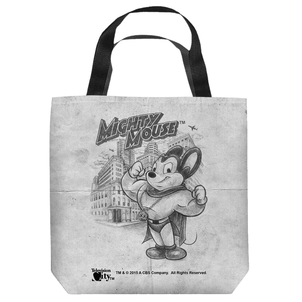 Mighty Mouse Sketch - Tote Bag Tote Bags Mighty Mouse