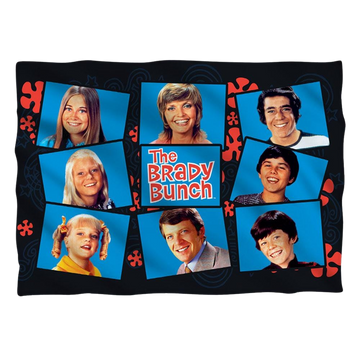 Brady Bunch Squares (Front/Back Print) pillow case