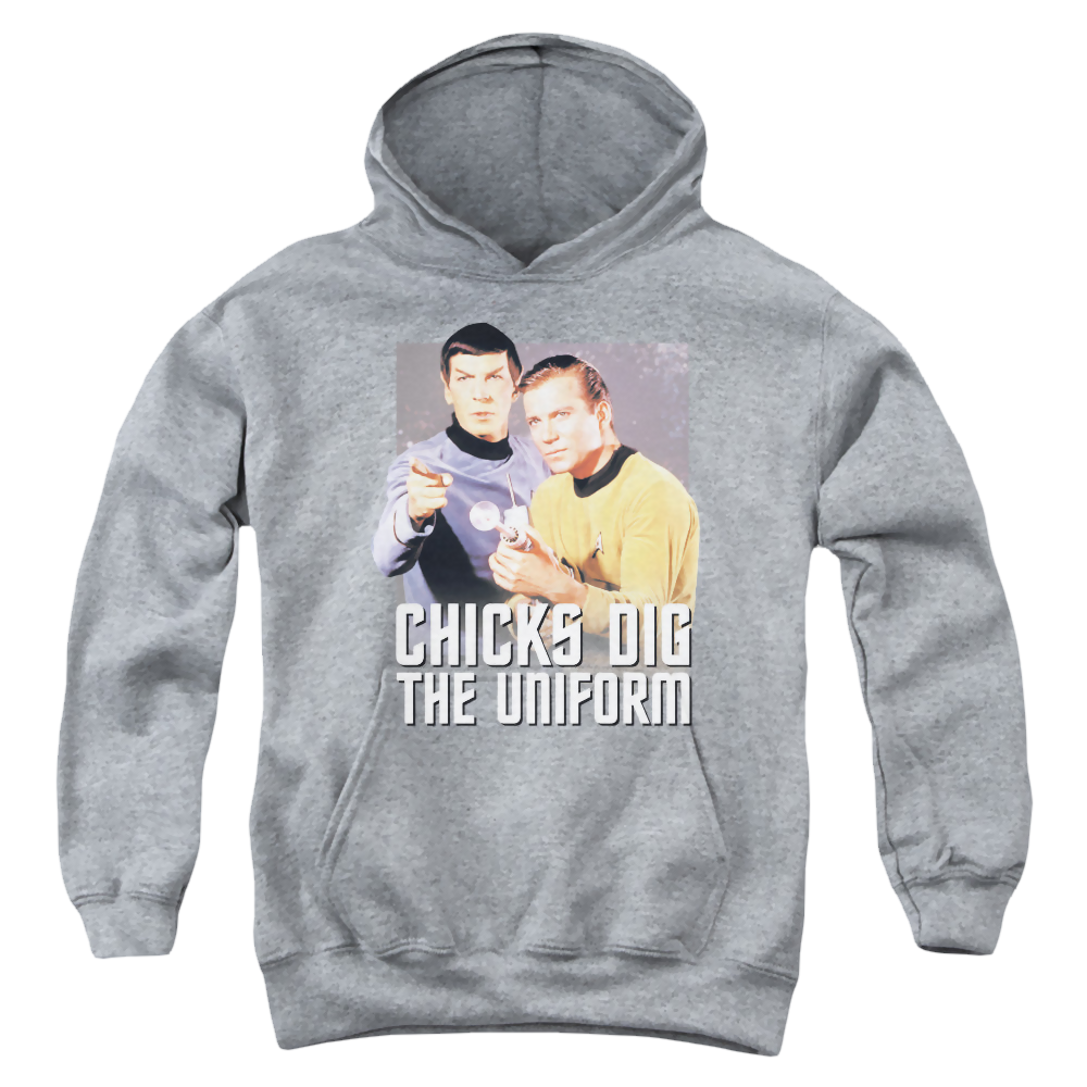 Star Trek The Original Series Chicks Dig - Youth Hoodie Youth Hoodie (Ages 8-12) Star Trek