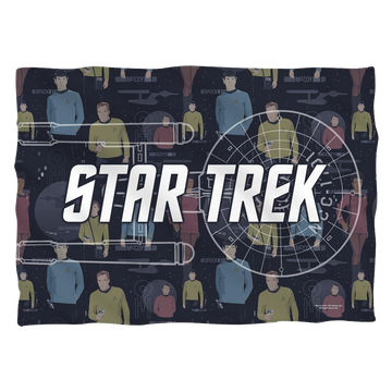 Star Trek The Original Series Enterprise Crew (Front/Back Print) pillow case