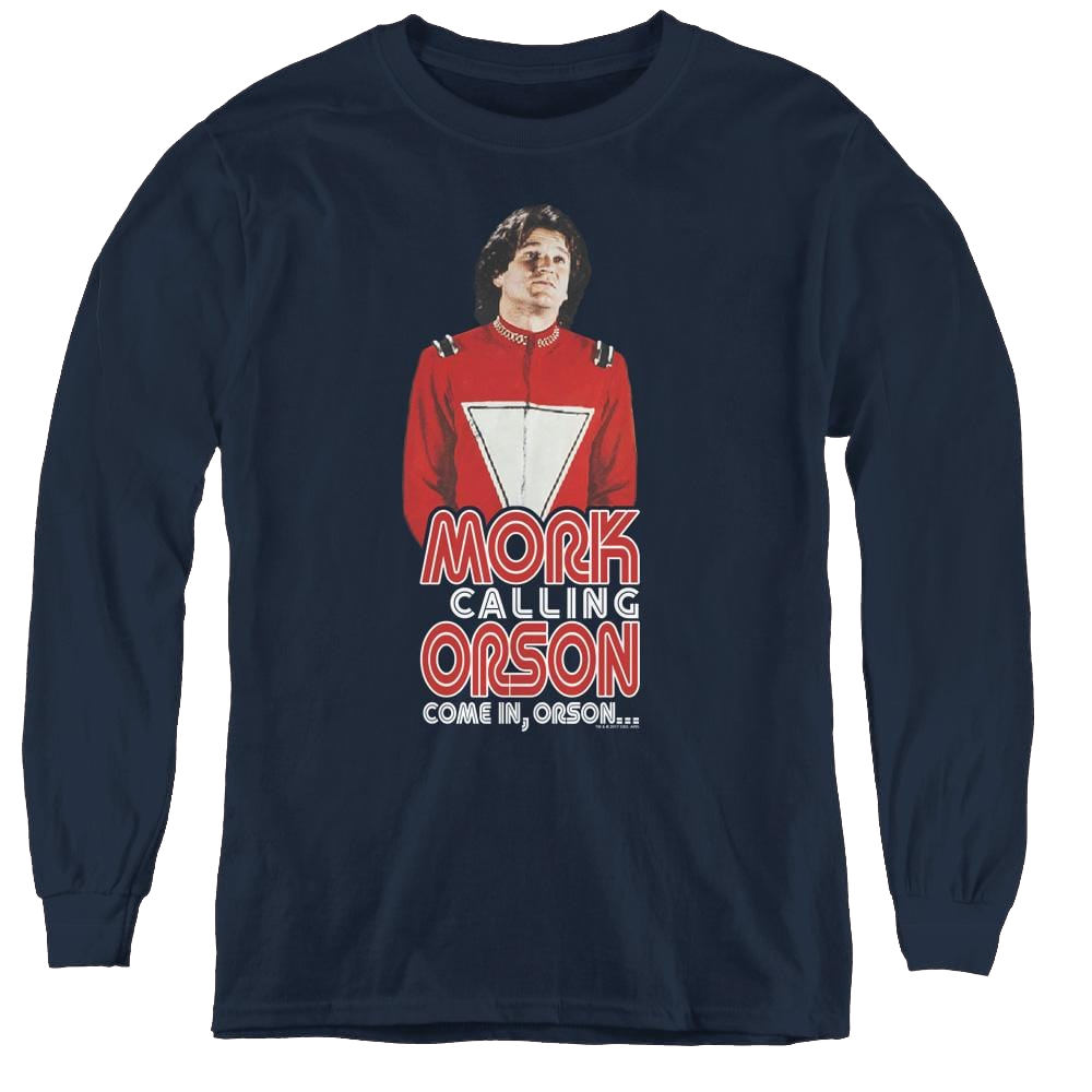 Mork & Mindy Come In Orson - Youth Long Sleeve T-Shirt Youth Long Sleeve T-Shirt Mork & Mindy