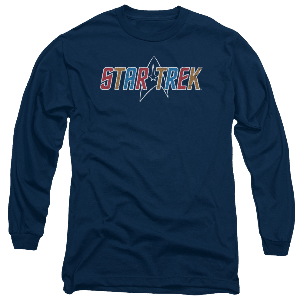 Star Trek Multi Colored Logo Men's Long Sleeve T-Shirt Men's Long Sleeve T-Shirt Star Trek