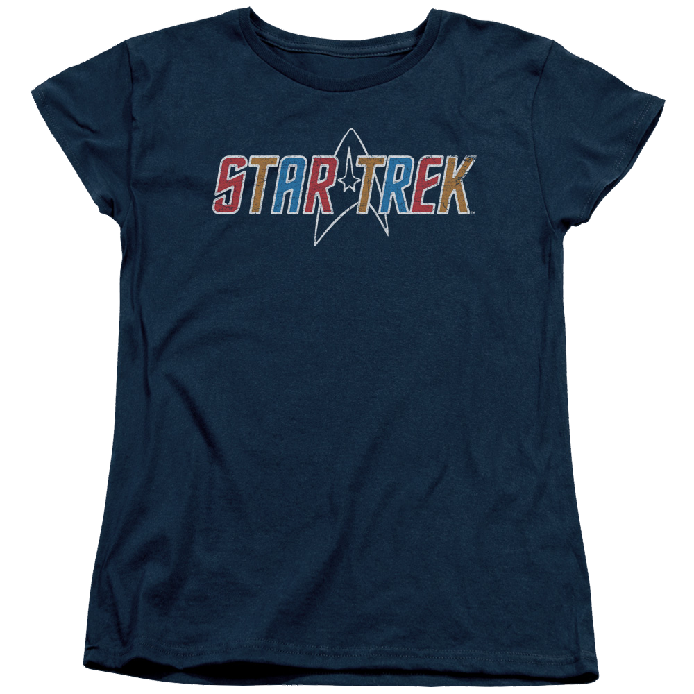 Star Trek Multi Colored Logo Women's T-Shirt Women's T-Shirt Star Trek