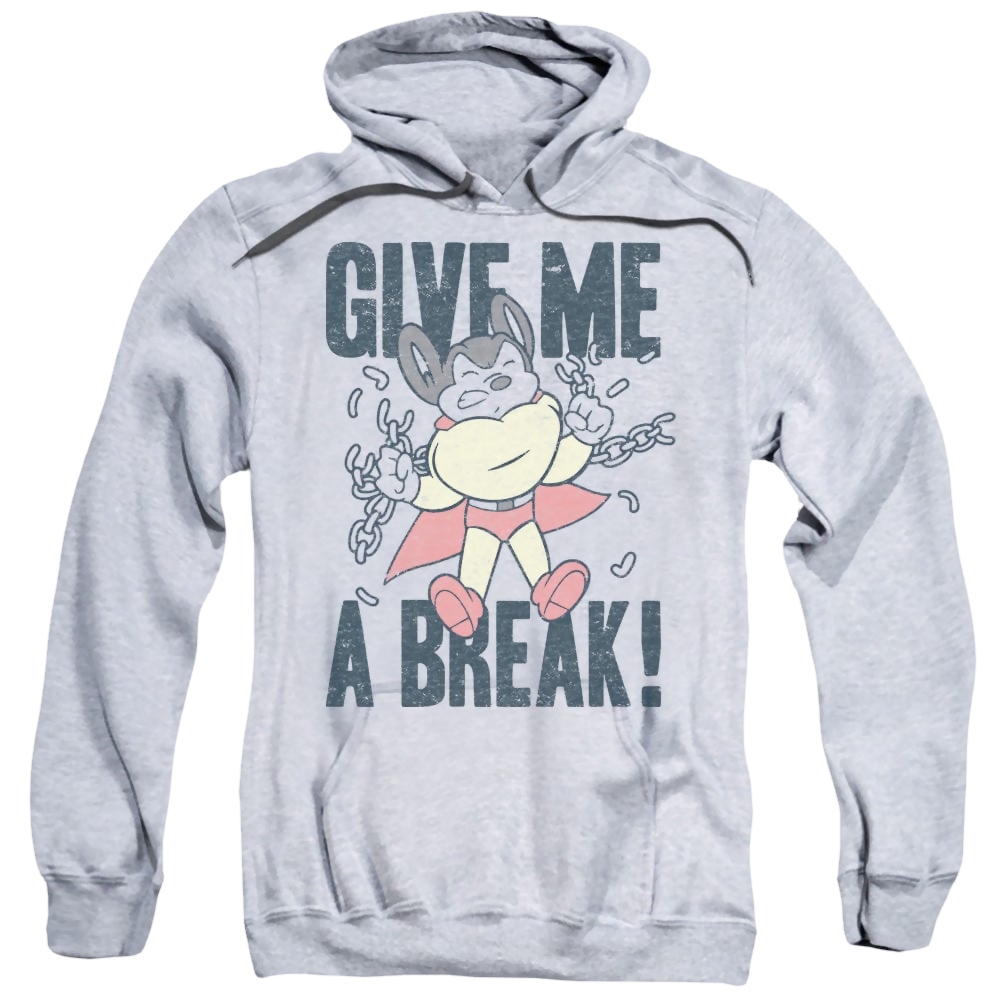 Mighty Mouse Give Me A Break - Pullover Hoodie Pullover Hoodie Mighty Mouse