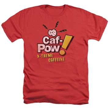 Red men's heather t-shirt with NCIS Strange graphic