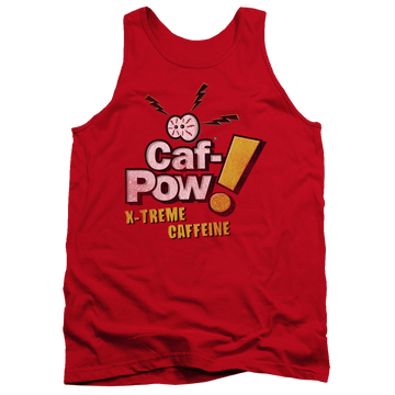 Red men's tank with NCIS Strange graphic