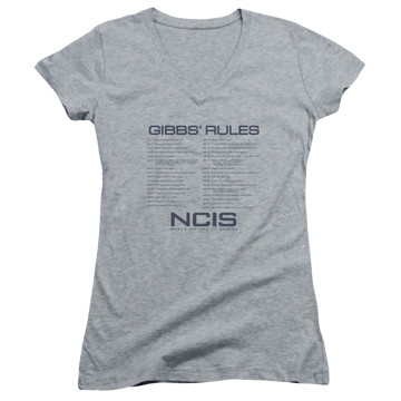 NCIS Gibbs Rules - Juniors V-Neck T-Shirt Juniors V-Neck T-Shirt NCIS