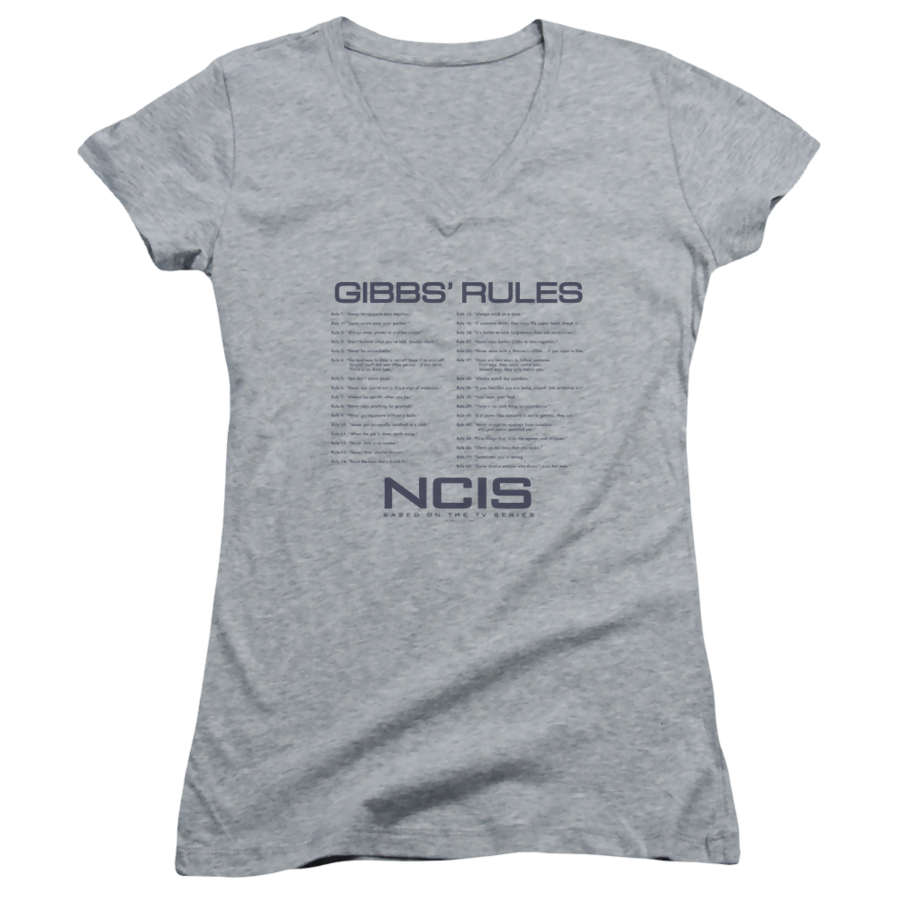 NCIS Gibbs Rules - Juniors V-Neck T-Shirt Juniors V-Neck T-Shirt NCIS