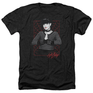 Charcoal men's heather t-shirt with NCIS Abby Webs graphic