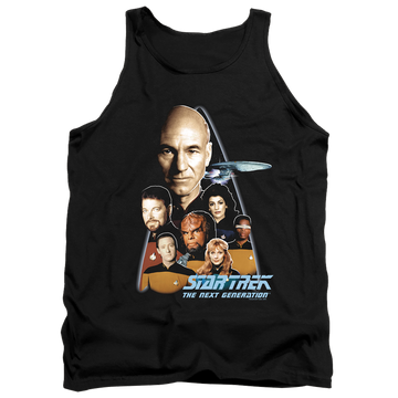 Black men's tank with Star Trek The Next Generation graphic