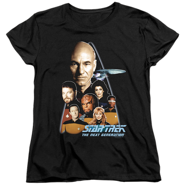 Black women's t-shirt with Star Trek The Next Generation The Next Generation graphic