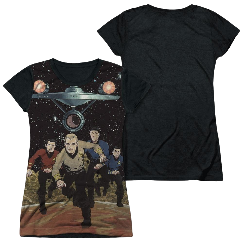 Star Trek Running Juniors Black Back T-Shirt Juniors Black Back T-Shirt Star Trek