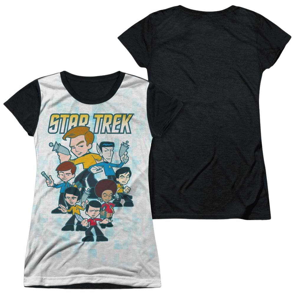 Star Trek Quogs Crew Juniors Black Back T-Shirt Juniors Black Back T-Shirt Star Trek