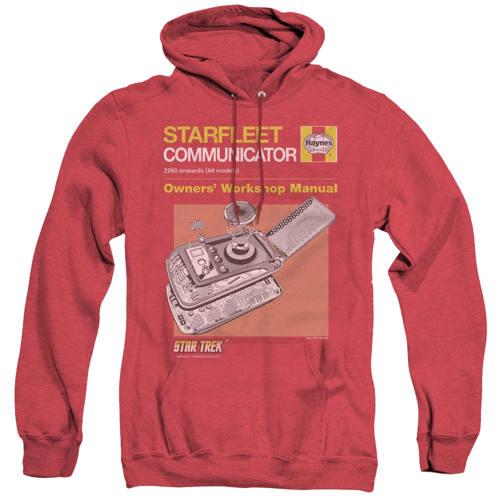 Star Trek The Original Series Comm Manual - Heather Pullover Hoodie Heather Pullover Hoodie Star Trek