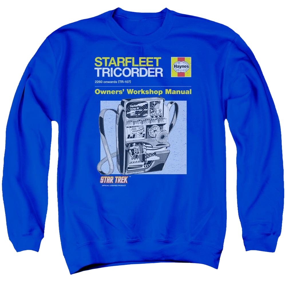 Star Trek Tricorder Manual Men's Crewneck Sweatshirt Men's Crewneck Sweatshirt Star Trek