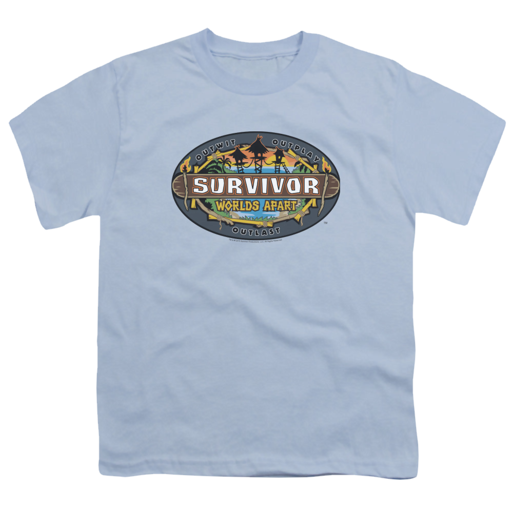 Survivor Worlds Apart Logo - Youth T-Shirt Youth T-Shirt (Ages 8-12) Survivor