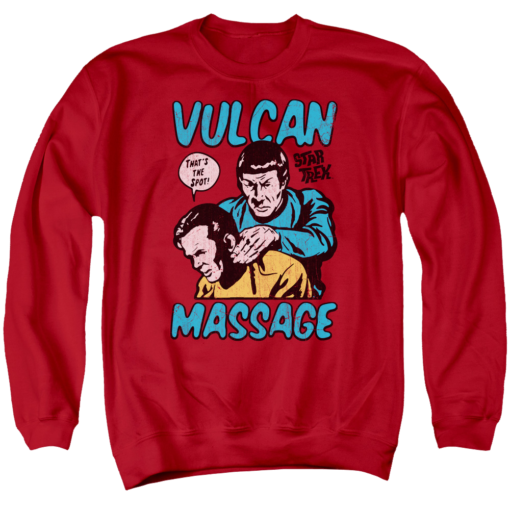 Star Trek Massage Men's Crewneck Sweatshirt Men's Crewneck Sweatshirt Star Trek