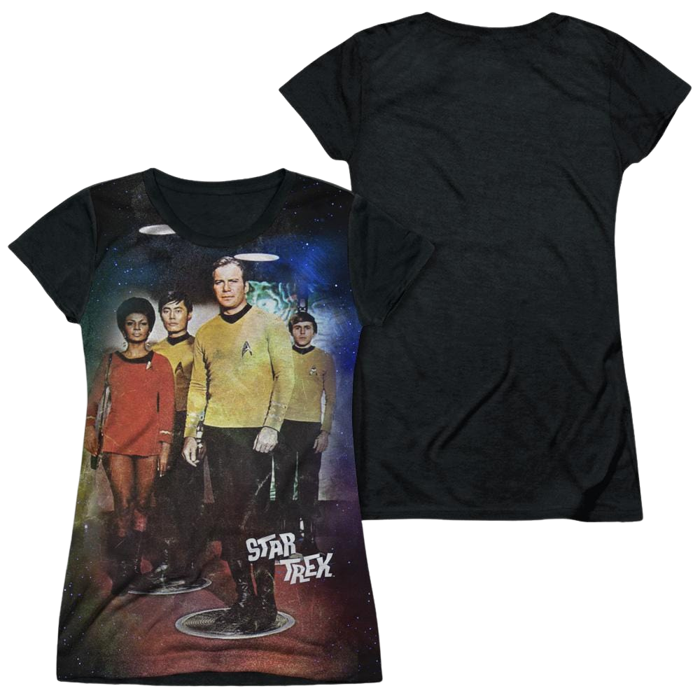Star Trek Transport Juniors Black Back T-Shirt Juniors Black Back T-Shirt Star Trek