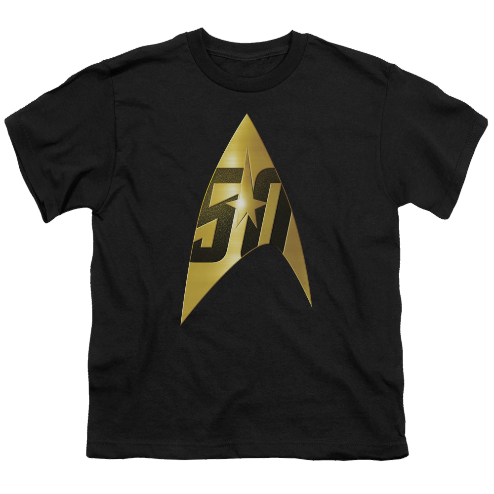 Star Trek The Original Series 50Th Anniversary Delta - Youth T-Shirt Youth T-Shirt (Ages 8-12) Star Trek