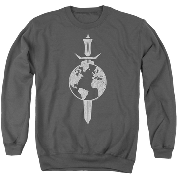 Charcoal men's crewneck sweatshirt with Star Trek Enterprise Terran Empire graphic