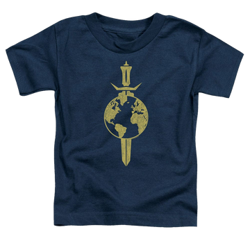 Navy toddler t-shirt with Star Trek Enterprise Terran Empire graphic