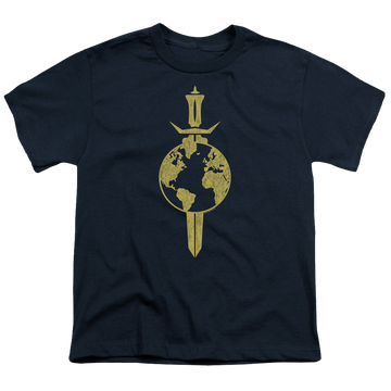 Navy youth t-shirt for ages 8 to 12 with Star Trek Enterprise Terran Empire graphic
