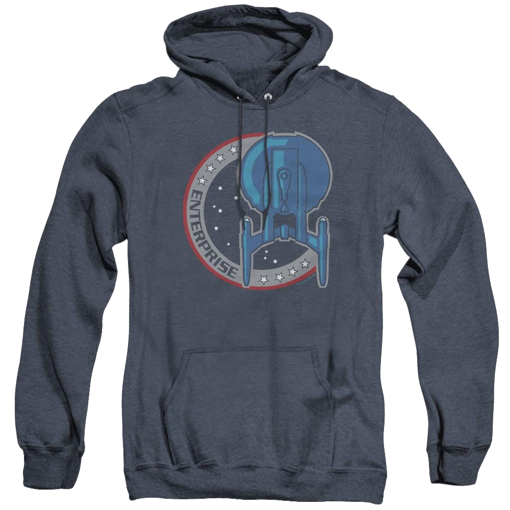 Star Trek Enterprise Enterprise Patch - Heather Pullover Hoodie Heather Pullover Hoodie Star Trek