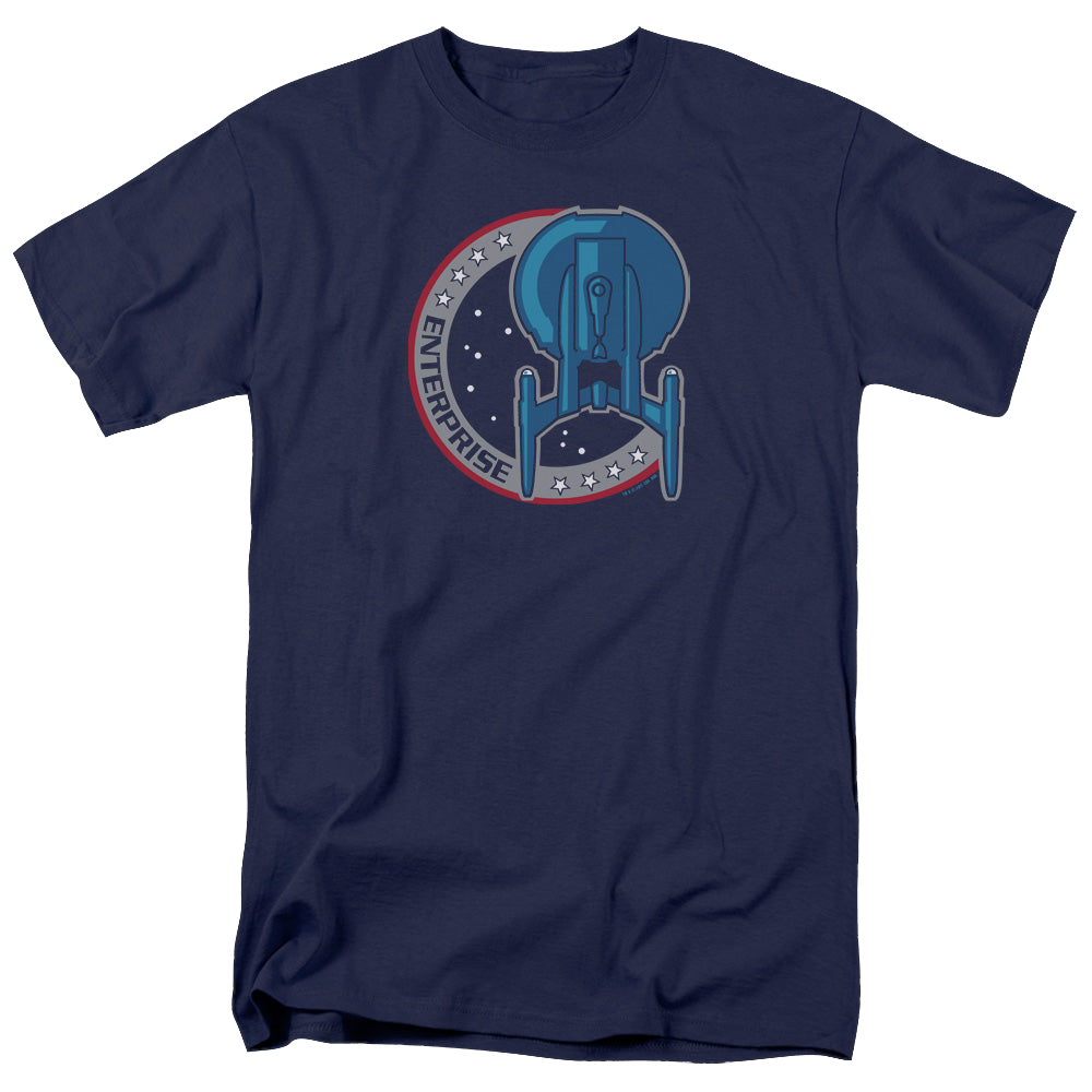 Star Trek Enterprise Enterprise Patch - Men's Regular Fit T-Shirt Men's Regular Fit T-Shirt Star Trek
