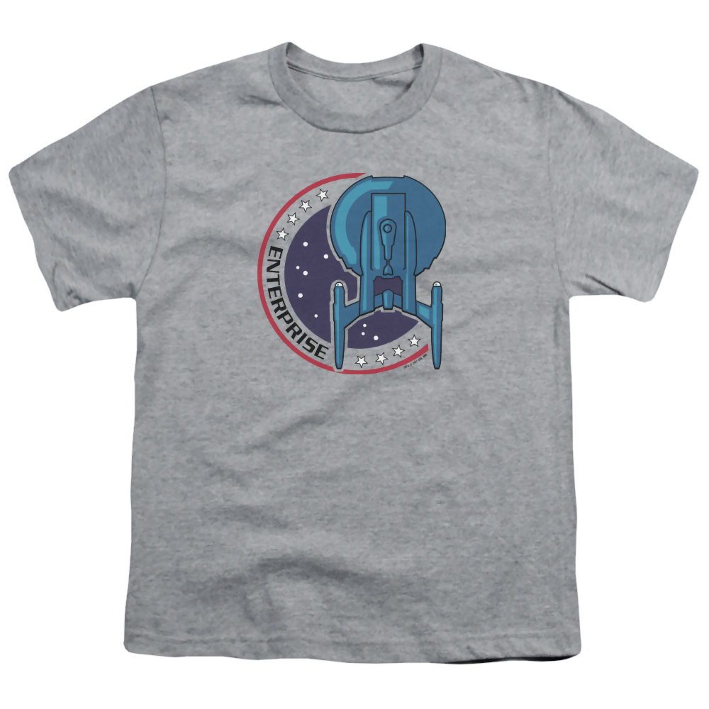 Star Trek Enterprise Enterprise Patch - Youth T-Shirt Youth T-Shirt (Ages 8-12) Star Trek