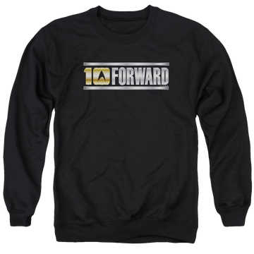 Black men's crewneck sweatshirt with Star Trek Ten Forward graphic