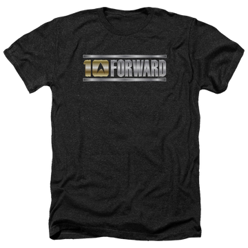 Charcoal men's heather t-shirt with Star Trek Ten Forward graphic