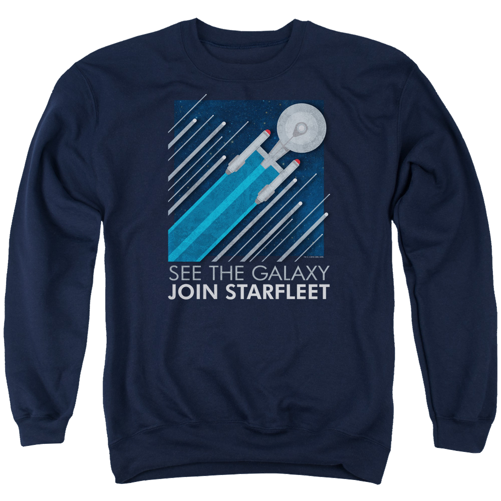 Star Trek Starfleet Recruitment Poster Men's Crewneck Sweatshirt Men's Crewneck Sweatshirt Star Trek