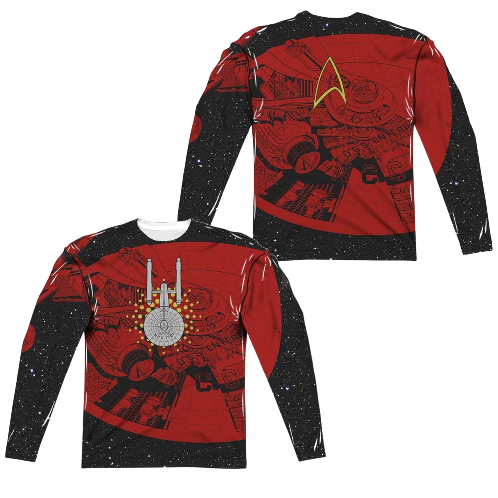Star Trek Uss Enterprise Schematic Men's All-Over Print T-Shirt Men's All-Over Print Long Sleeve Star Trek