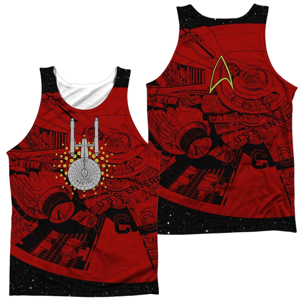 Star Trek Uss Enterprise Schematic Men's All Over Print Tank Men's All Over Print Tank Star Trek
