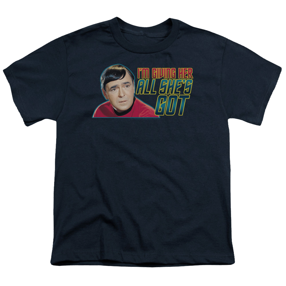 Star Trek The Original Series All Shes Got - Youth T-Shirt Youth T-Shirt (Ages 8-12) Star Trek
