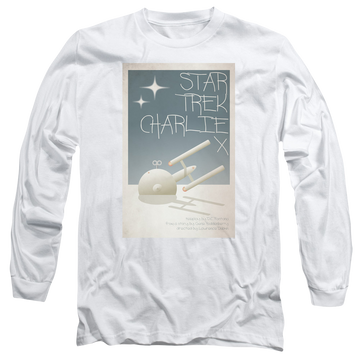 White men's long sleeve t-shirt with Star Trek Tos Episode 2 graphic