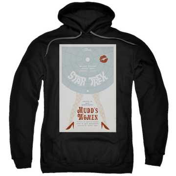 Black pullover hoodie with Star Trek The Original Series Tos Episode 6 graphic