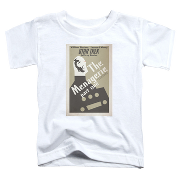 White toddler t-shirt with Star Trek The Original Series Tos Episode 11 graphic